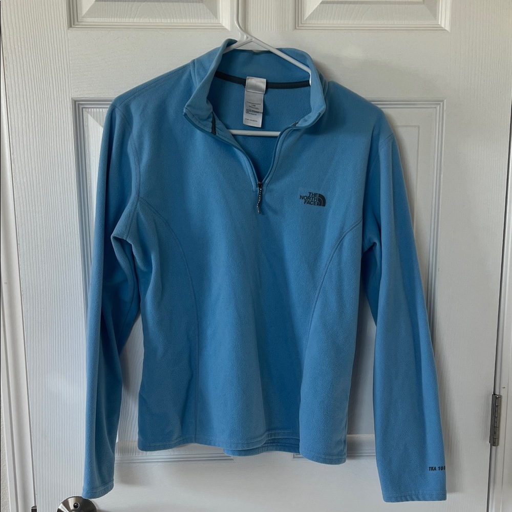 The North Face Light Blue Half-Zip Fleece